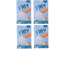 [タマガワエーザイ] （4個セット） フィッティ スタイルフィットプラス 立体 7枚入り ホワイト ふつうサイズ マスク