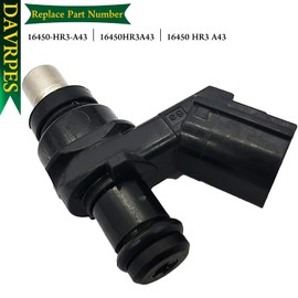 DAVRPES 16450-HR3-A43 - Boquilla de pulverización de combustible para inyector de combustible Honda, TRX420 Rancher TRX500 Foreman Pioneer SXS500 Reemplaza #16450HR3A43|16450 HR3 A43