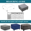 CEYISZHU Thick Stretch Knitted Jacquard Square Ottoman Slipcover - Washable,