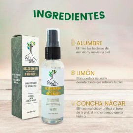 Desodorante Natural Aclarante Vegano Líquido De Alumbre 3 Pzs