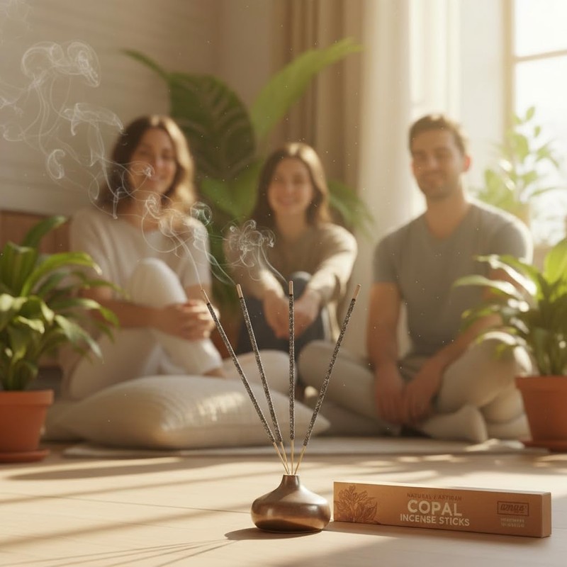 Premium White Copal Incense Sticks - 100% Pure Mayan Resin,