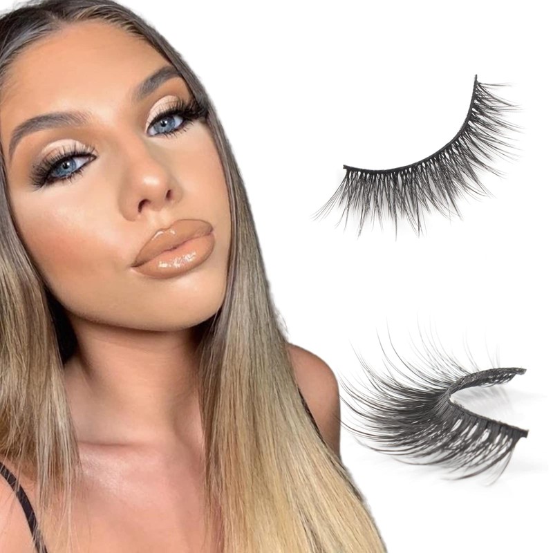 3D False Eyelashes Natural Look Artificial Eyelashes 5 Pairs Wispy