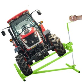 Lawn Mower Lift Jack, Lifting Platform 800 Lbs Capacity Lawn Tractor Lifter for Garden Tractors and Riding Lawn Mower with Manual Handle & Power Tool Extension Handle + 45° Tilt Adjustable