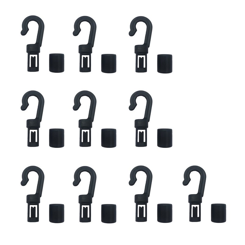 10 Pcs Bungee Shock Cord Hook for 1/4 inch and