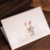 Cute Bunny Car Window Sticker, Waterproof Laptop Decal, 2-Piece Set,
