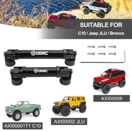 OGRC 2Pcs Center Driveshaft Steel Drive Shaft for Axial SCX24 C10 AXI00001 JLU AXI00002 Bronco AXI00006 Upgrate Parts