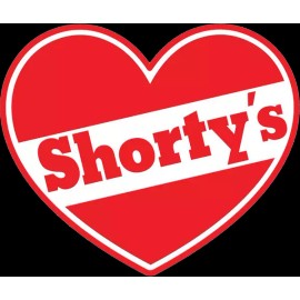 Shorty's Heart Skateboard Decal Sticker - PACK OF 3