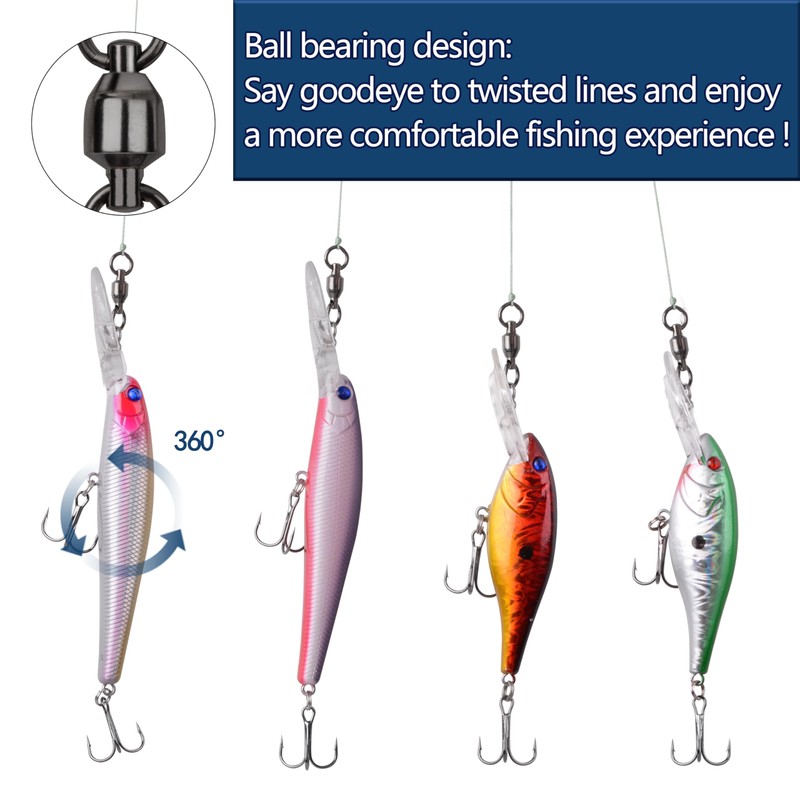 Ball Bearing Swivels - 20pcs/Pack High Strength Stainless Steel Ball