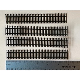 4 pc black fence cardstock die cut embellishment for scrapbook cards crafts