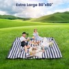 Manta de picnic extragrande de 203 x 203 cm, impermeable,