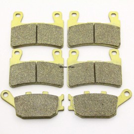 Master Chen Front Rear Brake Pads Brakes for Honda CBR600 RR 2003-2004 - F4i Sport 2001-2006 - F4 Sport 1999-2007 - CBR 600 F3/F4/F5/F6/F7 2003-2007 - CBR900RR Fireblade 1998-2003 FA265 FA174 MC0077-002