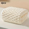 Pack of 4 Waffled Super Soft Woven Bath Towels, Super