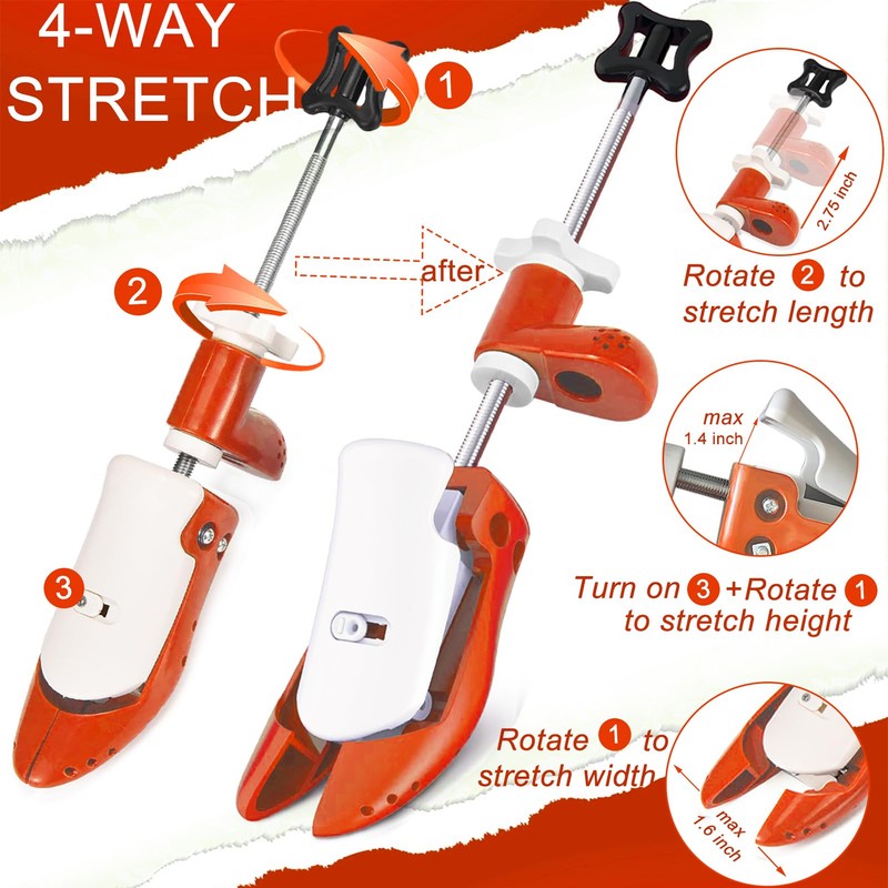 UNIKOO Professional Shoe Stretchers Wide Feet for Men Women, Shoe