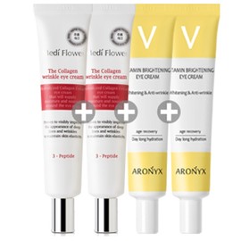 Real collagen triple effect eye cream 40mlx4 wrinkle improvement functionality - 10. 2 collagen + 2 vitamin eye cream / 리얼콜라겐 트리플 이펙트 아이크림 40mlx4개주름개선 기능성 - 10.콜라겐 2개+비타민 아이크림 2개