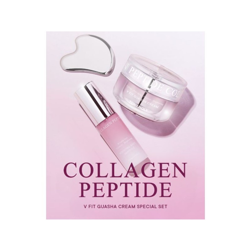 TONYMOLY Collagen Peptide Ampoule 30ml & Cream 50ml with Guasha