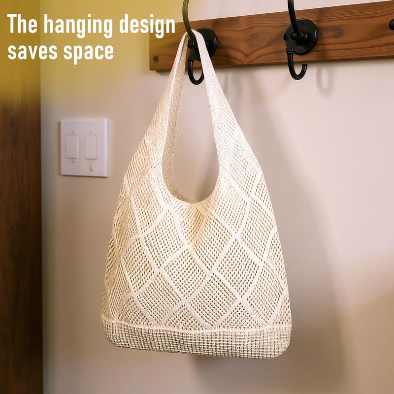 Beach Bag for Women, Beach Bag, Beige, 58 x 37