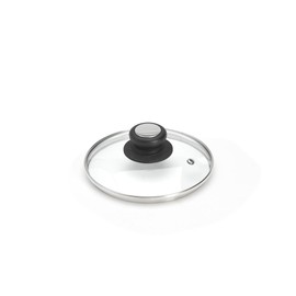 De Buyer 4112.16 Glass Lid with Bakelite Stainless Steel Knob, 16 cm Diameter