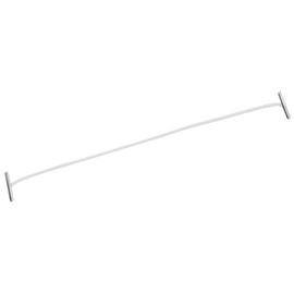 Mandala Crafts Menu Mask Badge Sign Hanging Elastic Barbed Cord Loop Band with Metal Barbs (13 Inches 100 Loops, White)