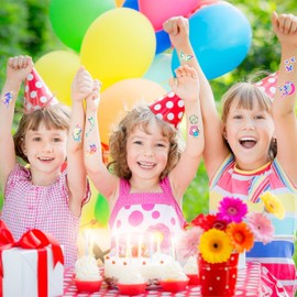 Leesgel 100 Styles Luminous Butterfly Temporary Tattoos for Kids, Butterfly Stickers Fake Tattoos for Glow Children Birthday Decorations Girls Party Bag Fillers Fairy Party Supplies Favors