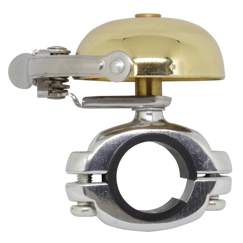 Ogi Industry Bicycle Bell Hibiki Bell Clamp, Brass Gold, Made