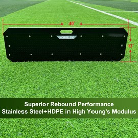 Norge Eik SteelRebound: Stainless Steel Soccer Rebounder with HDPE Board - Enhanced Rebound Performance, Stability, and Durability (Black)