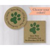 Paw Print Kraft Wedding Return Address Labels, Address Stickers (#086-KR)