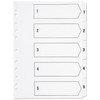 Q-Connect KF01352 Index A4 Multi-Punched 1-5 Polypropylene - White