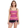 Profile by Gottex Women's Standard Palm Springs E-Cup Tankini, Multi/Pink,