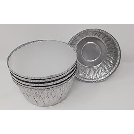 2lb Aluminium Foil Pudding / Pie Dish with Lids 932cc 8pk