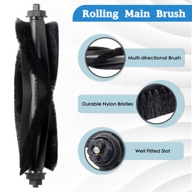 Replacement Accessories Kit Compatible with eufy Clean L50, L50 SES, L60, L60 SES, L60 Hybrid Robot Vacuum Parts with 1 Roller Brush 4 Hepa Filter 4 Sponge 6 Side Brush