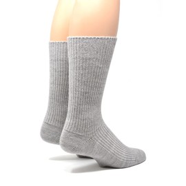 Warrior Baby Alpaca Women's "non-binding" Super Soft Tube Socks (1 Pair) (Medium, Dove Grey)
