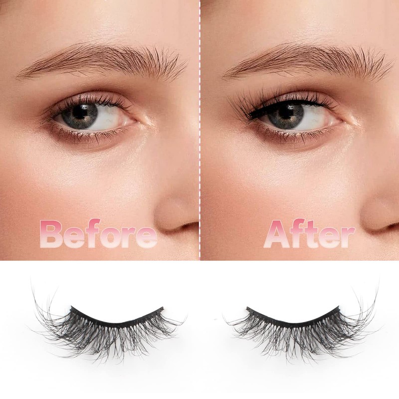 Parriparri Half Lashes Natural Fluffy Wispy Cat Eye Lashes 10