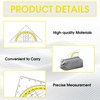 Set of 12 Geometry Triangles, 15.7 cm Plastic Set Square
