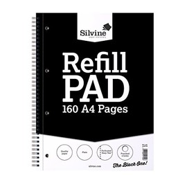 Silvine A4+ Twin Wire Notebook - 160 Plain pages of 75gsm paper. Ref TWA4RPP (221.5 x 297mm)