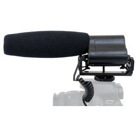 Shotgun Microphone (Stereo) with Windscreen & Dead Cat Muff for Nikon D810