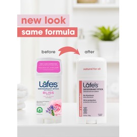 Lafe's Natural Deodorant | 2.25oz Aluminum Free Natural Deodorant Stick for Women & Men | Paraben Free & Baking Soda Free with 24-Hour Protection (Rose & Coriander, 2.25oz)