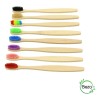 Paquete 100 Cepillo Dientes Bambú Mix Biodegradable Bodega