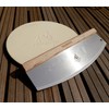 Feuergott Pizzaschneider Edelstahlklinge Griff aus Eschenholz Profi Pizzamesser mit 35