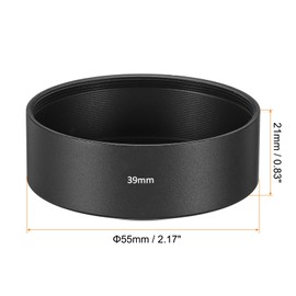 PATIKIL 39 mm Sun Visor Standard Focus Matte Surface Anti-Reflective Inner Hood with Cleaning Cloth for Camera Lens Black