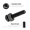 FullFun 300PCS M3 x 5/6/8/10/12/14/16/18/20mm Button Head Socket Cap Screw