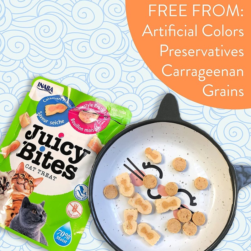 INABA Juicy Bites Grain-Free, Soft, Moist, Chewy Cat Treats with