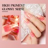 MIZHSE Nail Polish Air Dry Fast, Holographic Neon Orange Nail