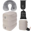 Maxdot 2 Pack Inflatable Travel Neck Pillow Foot Rest with