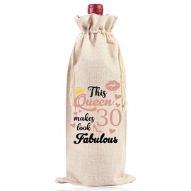 Happy Birthday Wine Bag Gift - 30th Birthday Gift Red Wine Bag, 30th Birthday Gift, Ideas Happy 30th Birthday Decor, 30 Years Old Birthday Party Decoration Wine Bag Gifts for Women Men