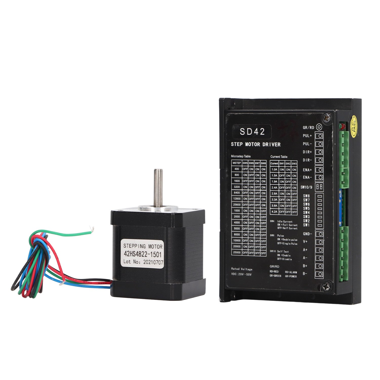 42HS4822 1501 DC3.84V Stepper Motor DC20‑50V Input SD42 Motor Driver ...
