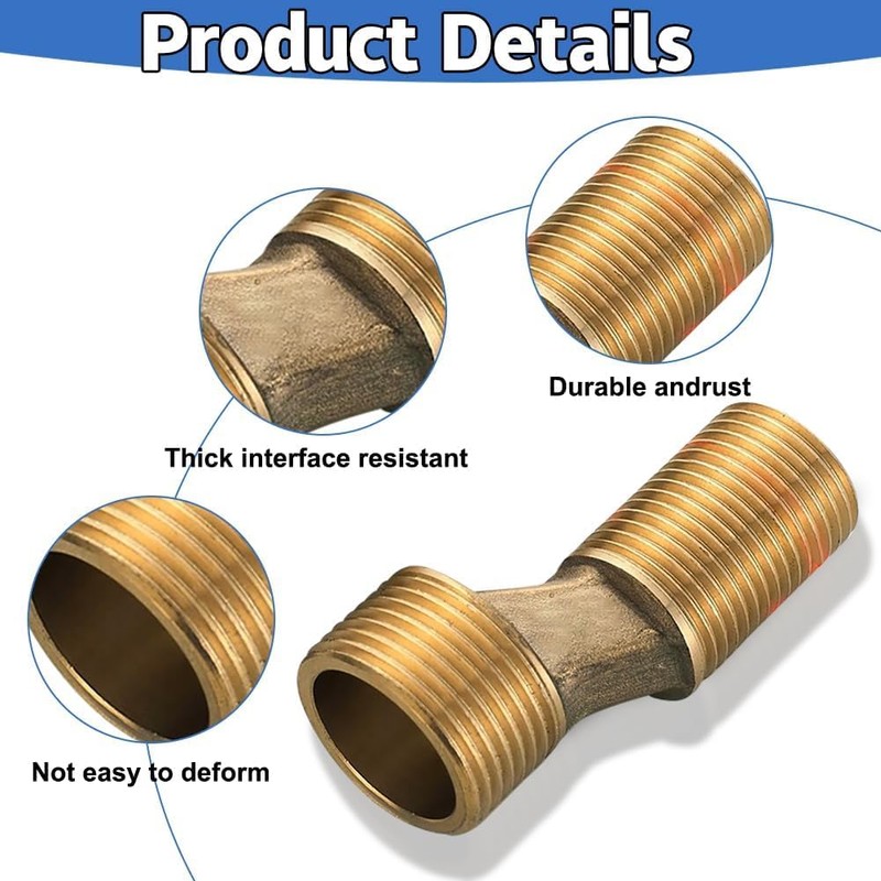 Nimomo S Connection Shower Fitting Adapter, 3/4 Inch x 1/2
