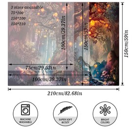 ALMLWIAJ Tree of Life Tapestry Background, Bohemian Psychedelic Style for Living Room Girls Bedroom Paris Theme Party Decoration (150X100)