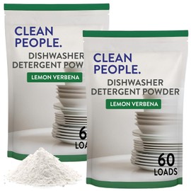 The Clean People Dishwasher Detergent Powder | Cuts Grease and Rinses Sparkling Clean | Residue-Free | Lemon Verbena, 120 Loads