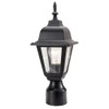 Design House 507509 Post Top Light, 3.5-in. Adapter, Black, Maple