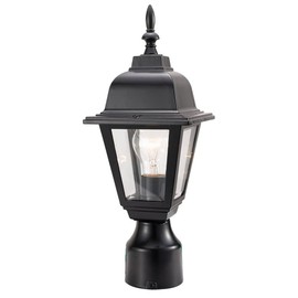 Design House 507509 Post Top Light, 3.5-in. Adapter, Black, Maple